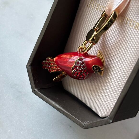 Juicy Couture Red and Gold Bird Brooch - Picture 3 of 9